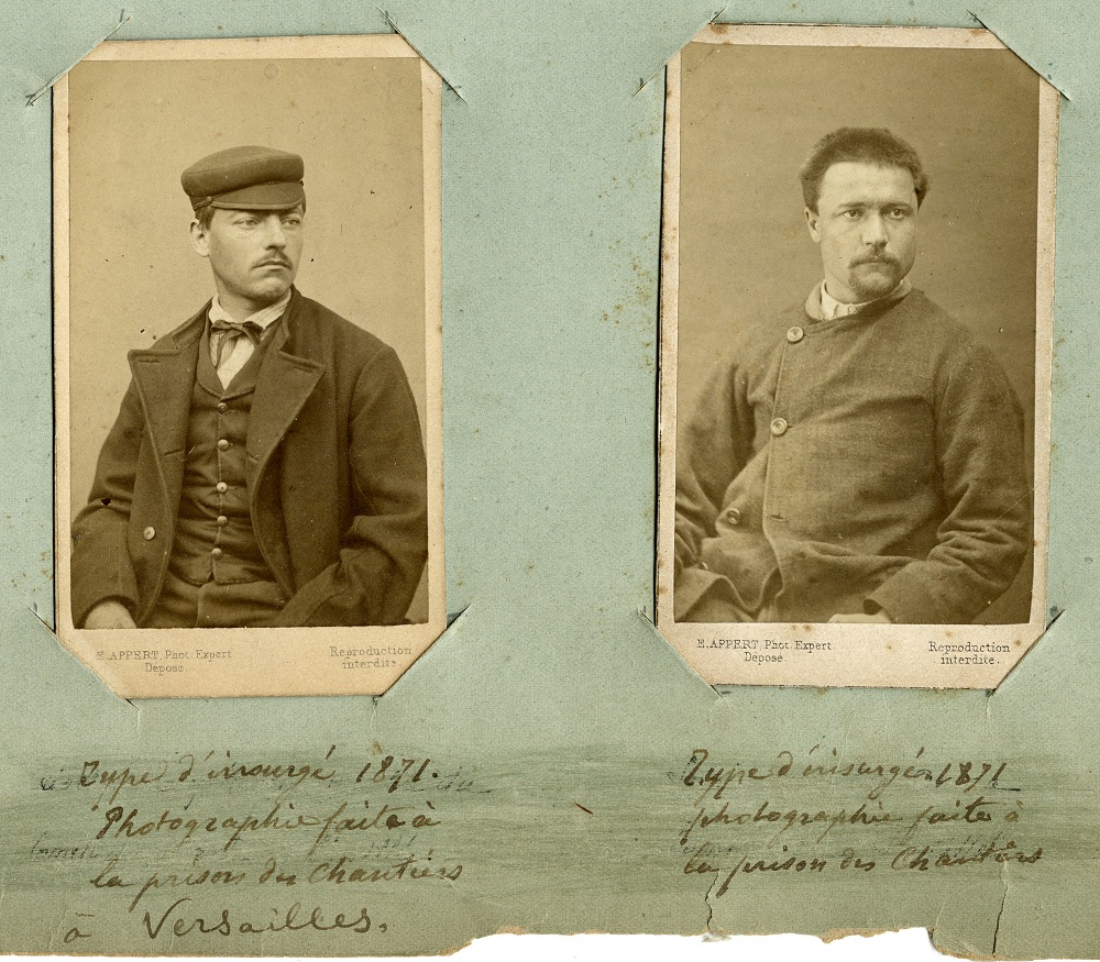 Types d'insurgés 1871 photos prises à la prison des chantiers