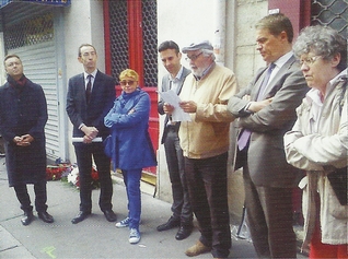 Hommage aux combattants de la Commune rue Fontaine-au-Roi - mai 2015