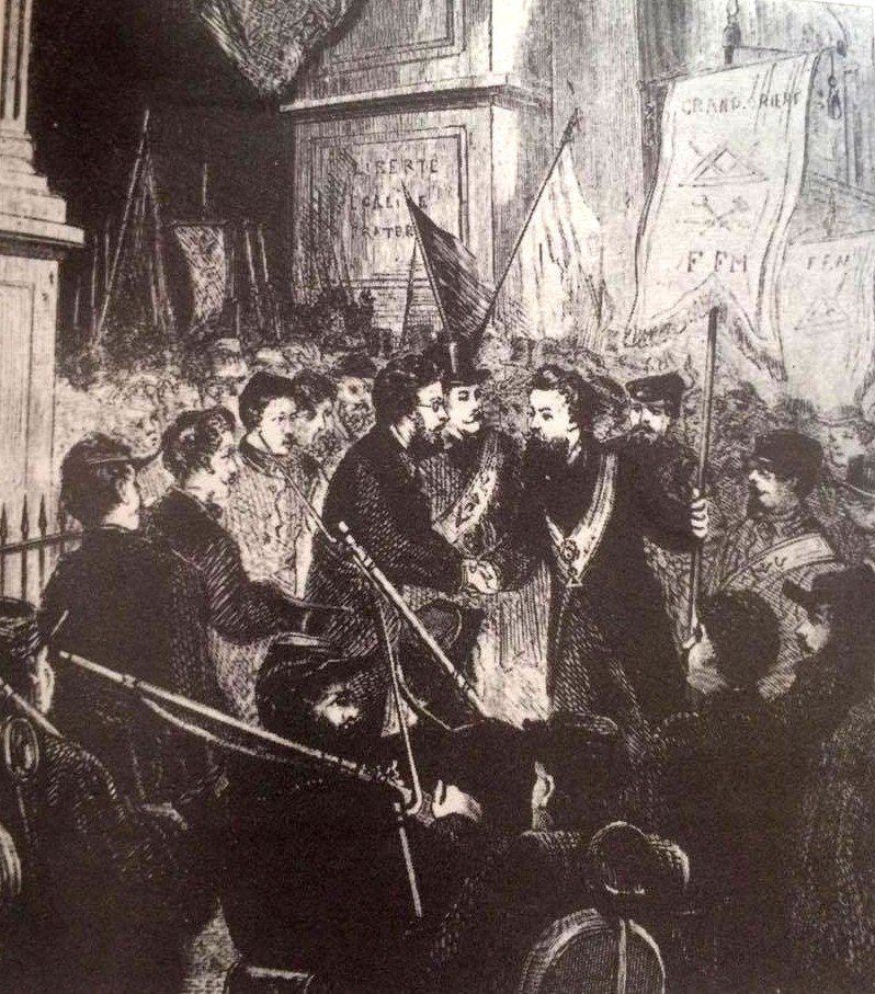 Manifestation des Francs-Maçons sous la Commune 1871