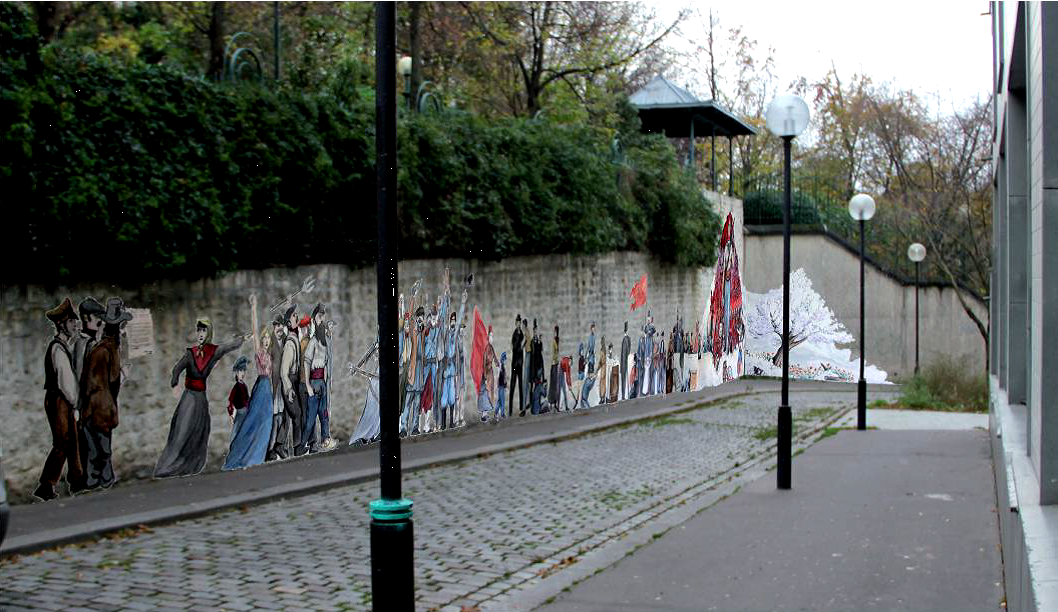 Projet de fresque évoquant la Commune de Paris dans le 20ème