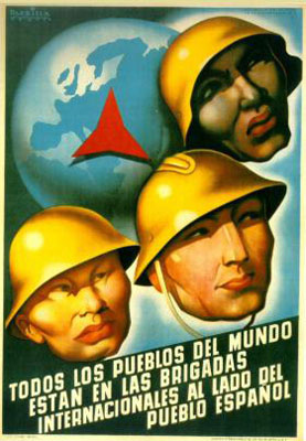 Affiche de la guerre d'Espagne - Les Brigades internationales