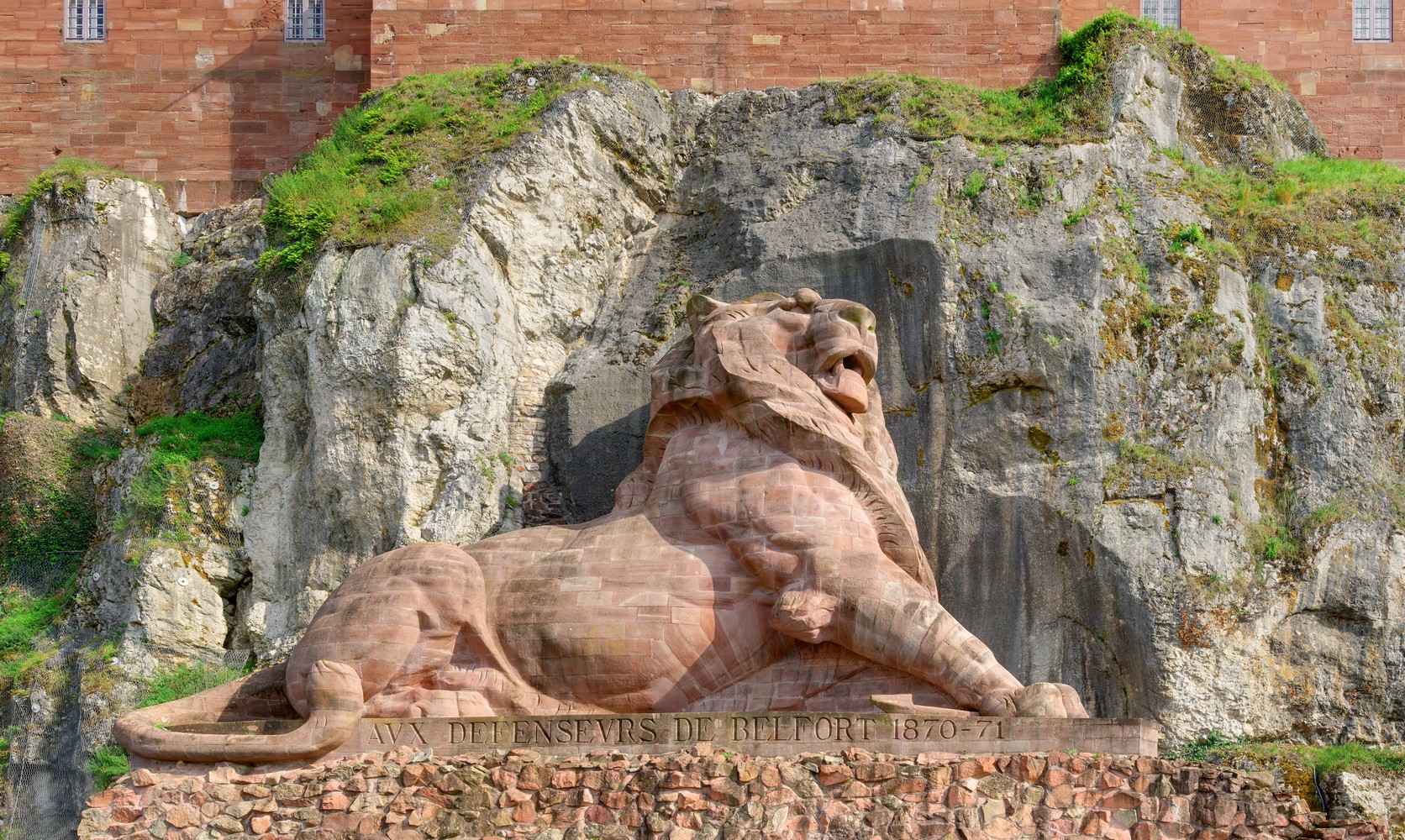 Le Lion de Belfort - Sculpture monumentale de Auguste Bartholdi (source :  Thomas Bresson — Travail personnel, CC BY 3.0, https://commons.wikimedia.org/w/index.php?curid=35393860)