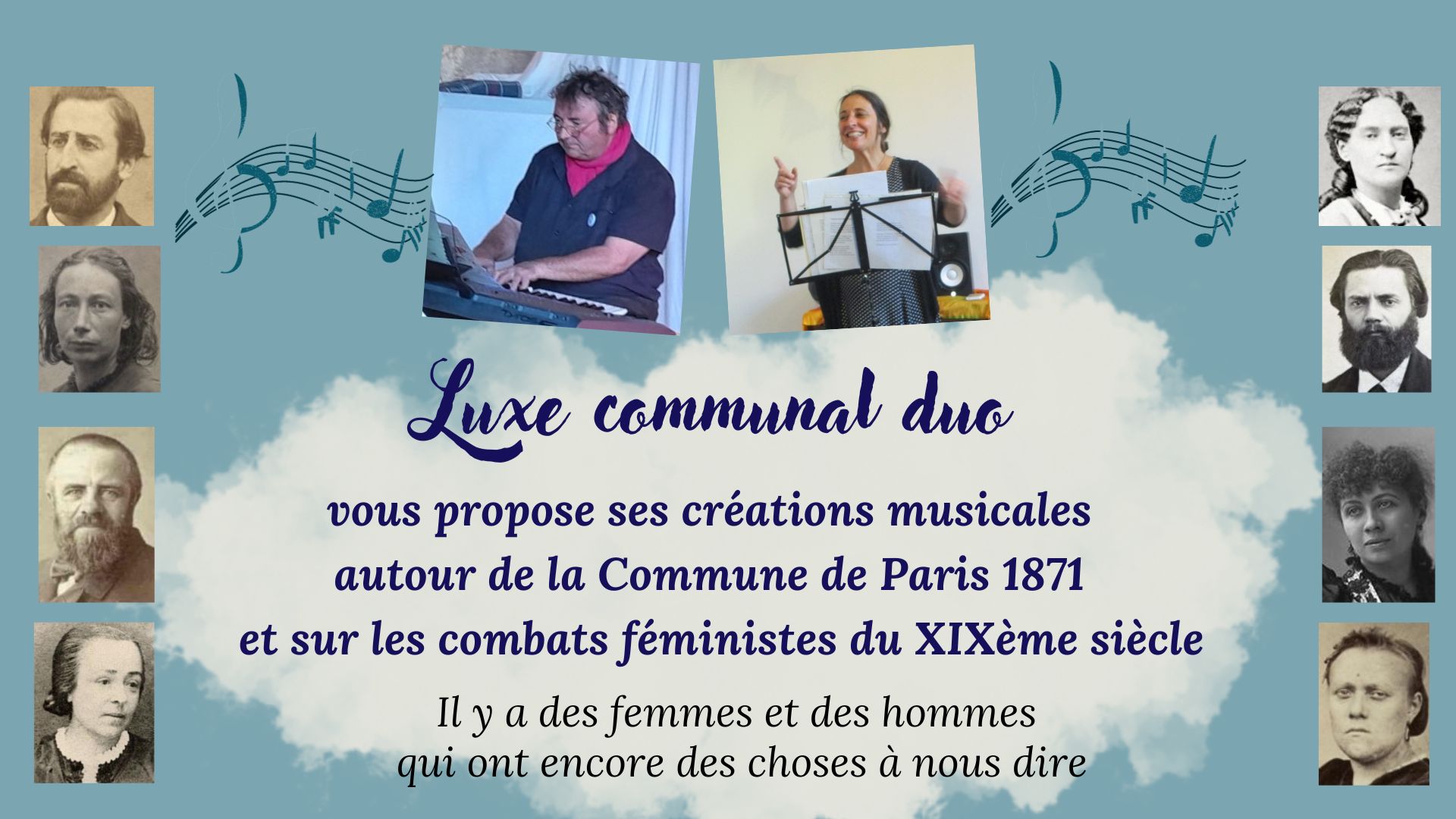 CD du Luxe Communal duo, en 12 titres. Créations musicales de Sylvain Neveu, chantées par Caroline Maigne-Neveu. Ce sont des chansons originales.