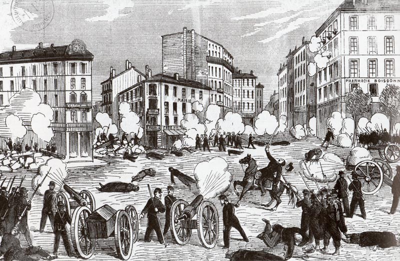 Le 30 avril 1871 - Combats à la Cours de Brosses, dans le quartier de la Guillotière à Lyon