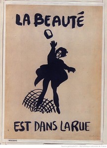Affiche sérigraphiée, Paris les Beaux-Arts, Mai 68 Affiche sérigraphiée, Paris les Beaux-Arts, Mai 68