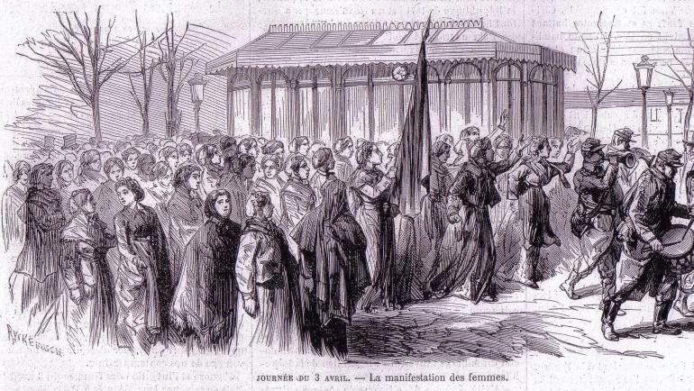 3 avril 1871 - Manifestation des femmes (Le Monde Illustré du 8 avril 1871)