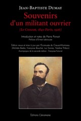 JEAN-BAPTISTE DUMAY SOUVENIRS D’UN MILITANT OUVRIER