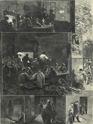The communist refugees cooperative kitchen, The Graphic, février1872