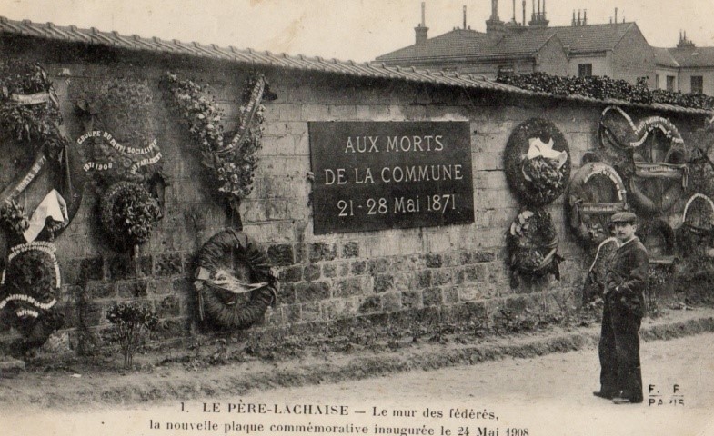 Père-Lachaise, Mur des Fédérés (Carte postale ancienne)