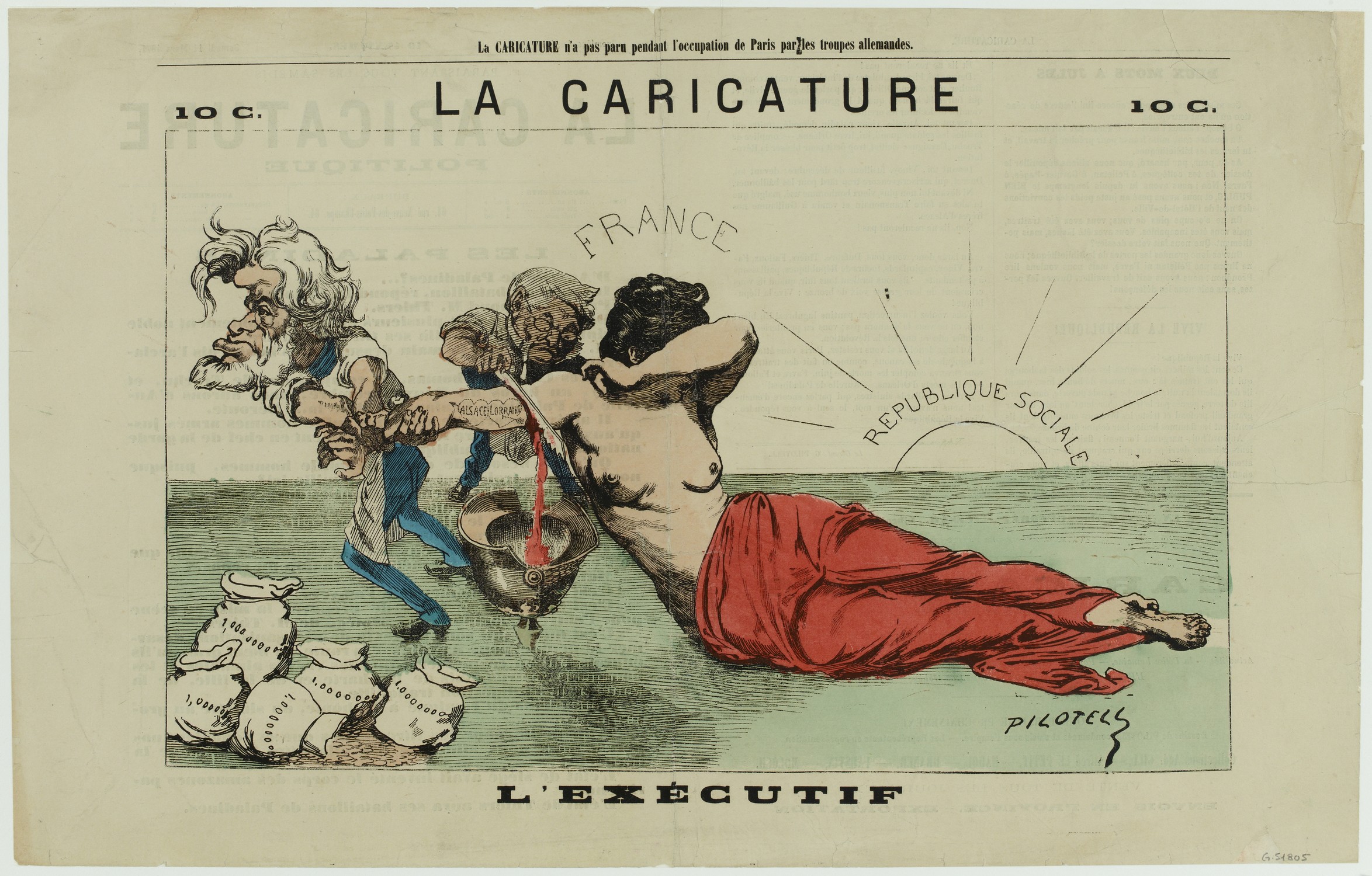 Pilotell (Georges Pilotelle, dit) , Dessinateur-lithographe - Caricature "L'exécutif" (CC0 Paris Musées / Musée Carnavalet - Histoire de Paris)