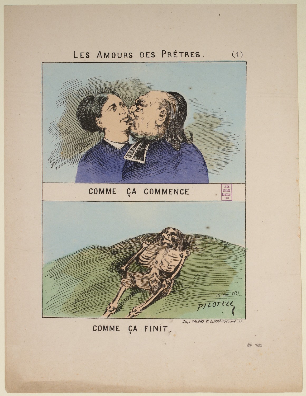 fig. 9 : Georges Pilotell, « Les amours des prêtres ». (source : © Musée Carnavalet – Histoire de Paris)
