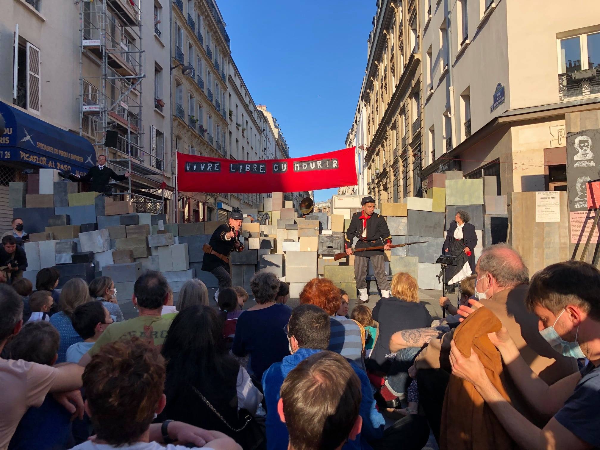 Spectacle de rue, intitulé « le Pari de la Commune » le 28 mai 2021