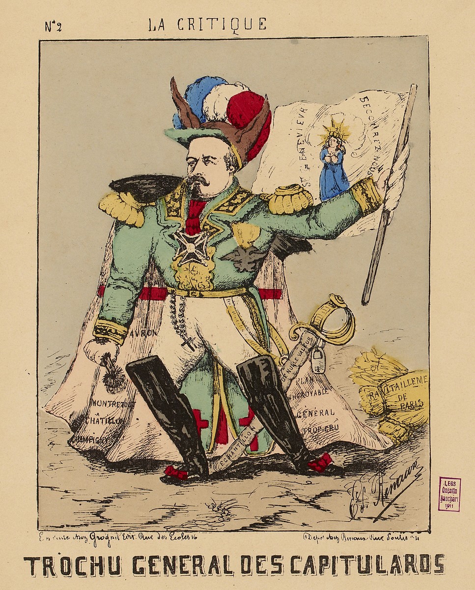 Trochu, général des capitulards - Adolphe Renaux, dessinateur-lithographe (CC0 Paris Musées / Musée Carnavalet - Histoire de Paris)