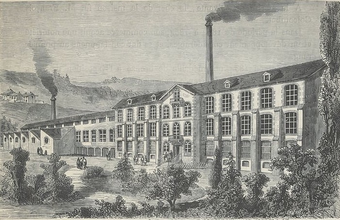 Usine hydraulique et à vapeur Colcombet, Saint-Etienne, 1873 © BnF Gallica 