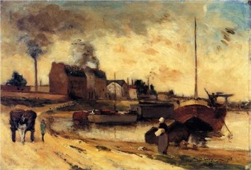 Les usines Cail et le quai de Grenelle, peinture de Paul gauguin, 1875 (Catalogue raisonné :  W.16 : Daniel Wildenstein (2001), Gauguin: Catalogue de l’œuvre peint, 1873-1888, Paris: Seuil, nº 16)