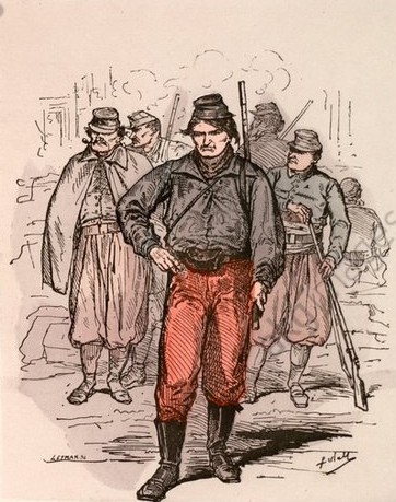 Types de la Commune - Vengeurs de Flourens par Bertall (source : Gallica/BNF)