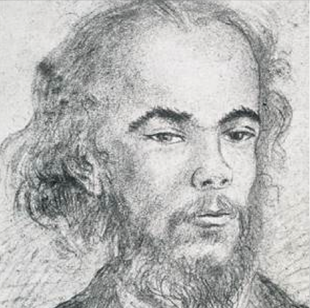 Dessin portrait de Verlaine