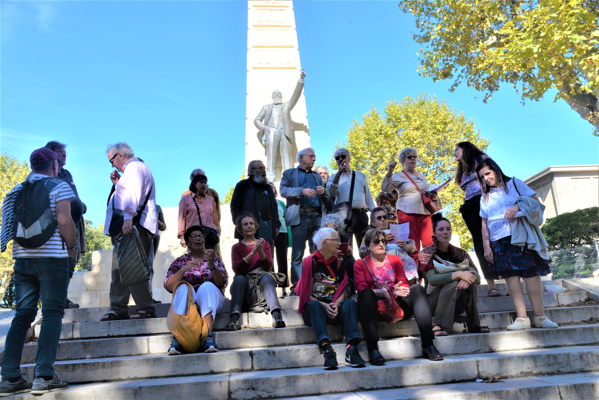Participantes et participants du voyage sur les trace de la Commune de Narbonne du 1er et 2 octobre 2022