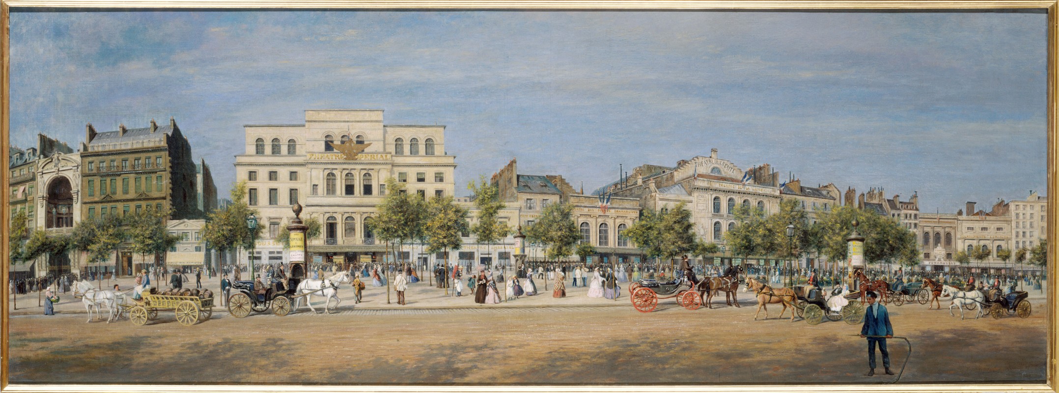 Vue générale des théâtres du boulevard du Temple en 1862 par Adolphe Martial Potémont (Musée Carnavalet - Histoire de Paris )