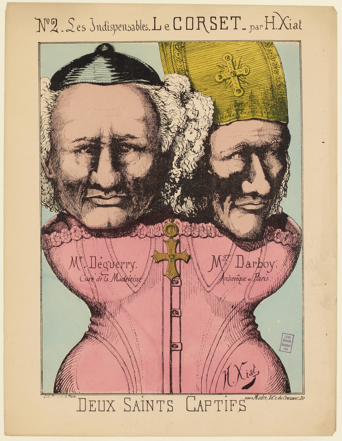 fig. 5 bis : H. Xiat, « Deux saints captifs », Les indispensables. Le corset, n° 2 (source : © Musée Carnavalet – Histoire de Paris)