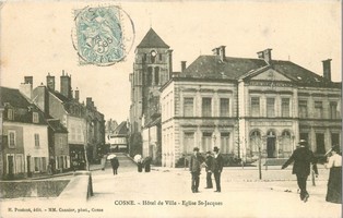 Hôtel de ville de Cosne-sur-Loire vers 1905 (catre postale ancienne)