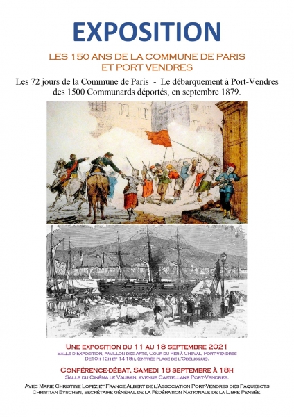 affiche expo commune et port vendres