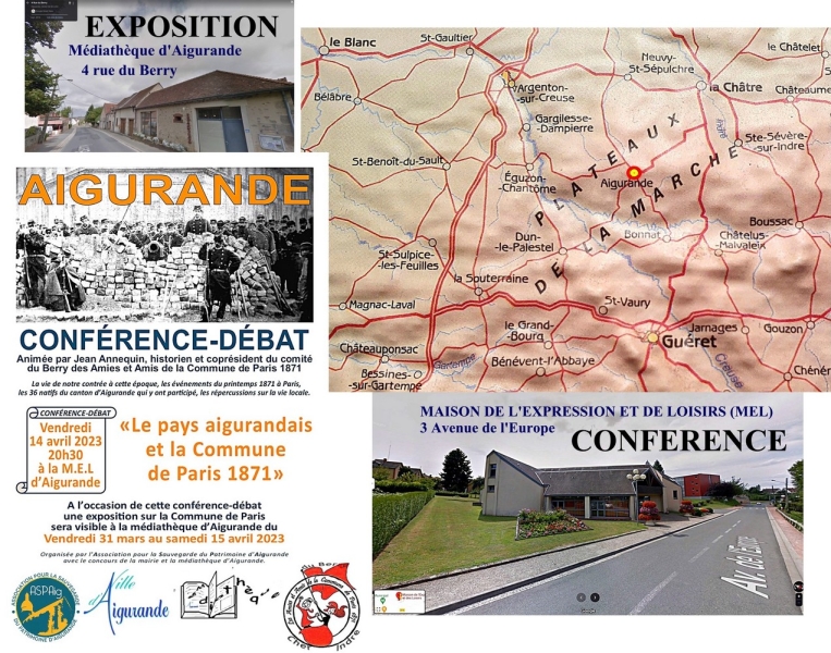 Aigurande expo et conference 14 avril 2023