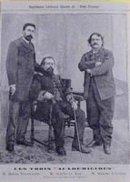 "Les trois académicides" - Marius Tournaire, Achille Le Roy et Maxime Lisbonne (Source : supplément litéraire du Petit Parisien du 04/06/1893)